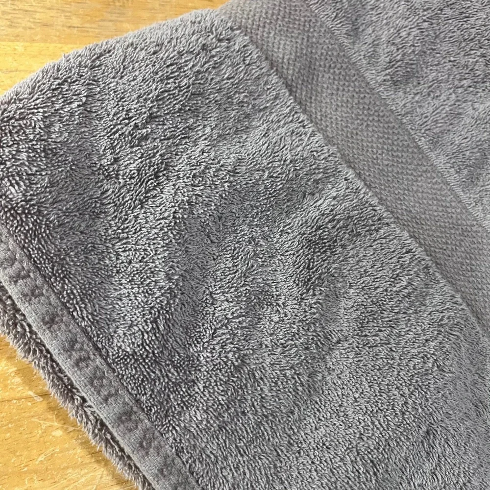 Ralph Lauren Brown Cotton Bath Towel Vtg Made in USA Dobby Border 52x31